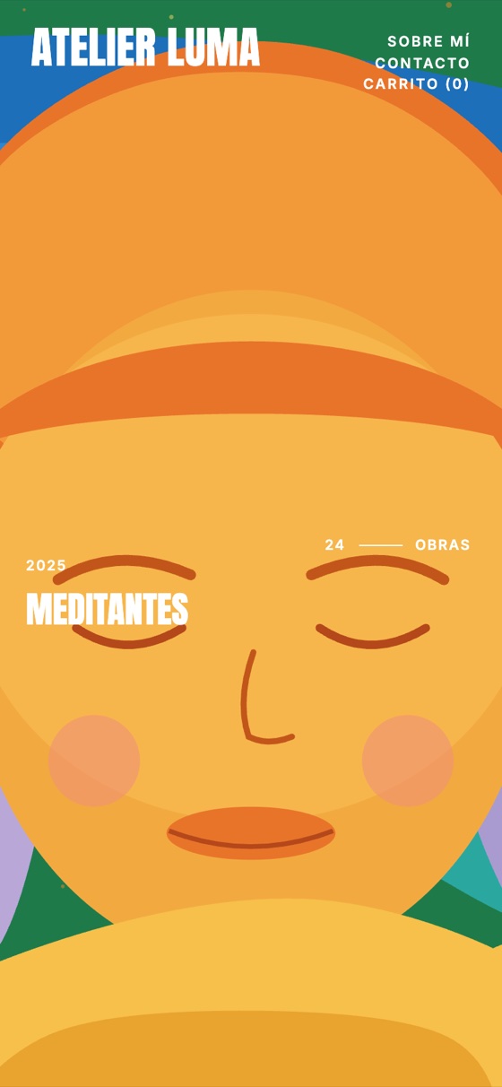 Captura de la página web de Atelier Luma en móvil